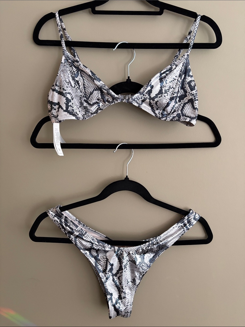 BOND-EYE AUSTRALIA Snake Print Metallic Bikini NWOT